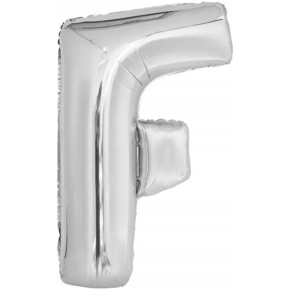 Balon foliowy litera F srebrna 54,5x86cm
