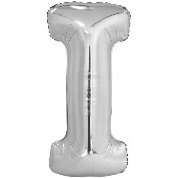 Balon foliowy litera I srebrna 40.5x86cm