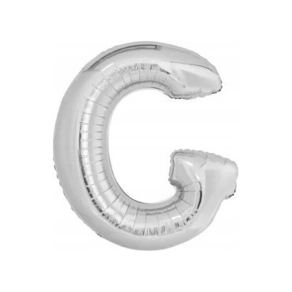 Balon foliowy litera G srebrna 74x86cm