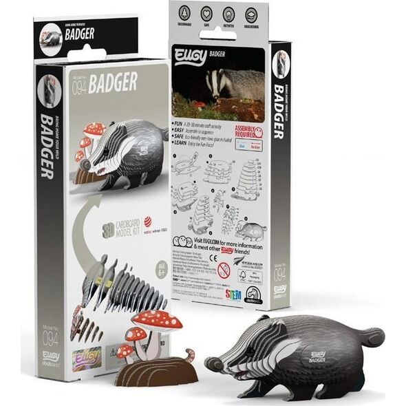 Fat Brain Toys Borsuk Eugy. Eko Układanka 3D