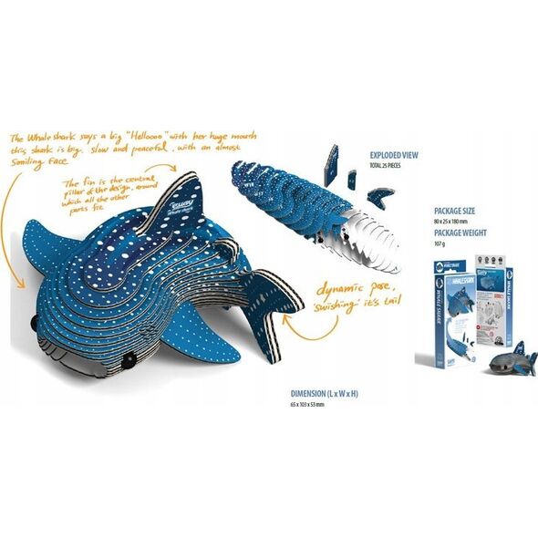 Fat Brain Toys Rekin Wielorybi Eugy. Eko Układanka 3D