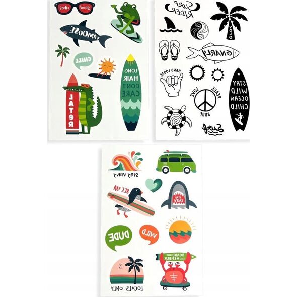 Teka Tatuaże zmywalne mini Tattoo Palooza - Plaża