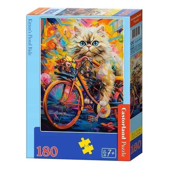 Castorland Puzzle 180 Kitten's Floral Ride CASTOR