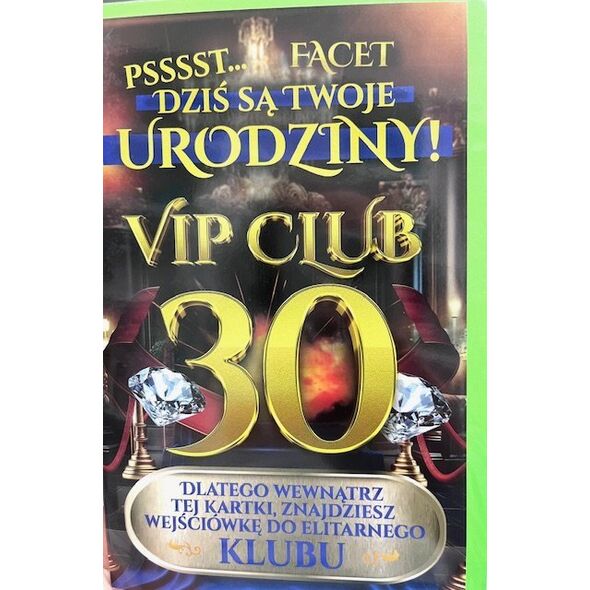 Yeku Karnet Urodziny 30 męskie