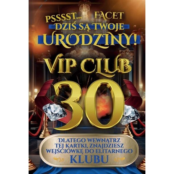Yeku Karnet Urodziny 30 męskie