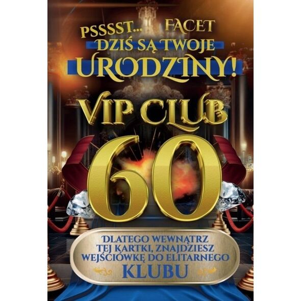 Yeku Karnet Urodziny 60 męskie