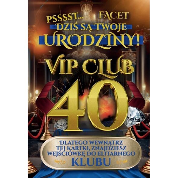 Yeku Karnet Urodziny 40 męskie