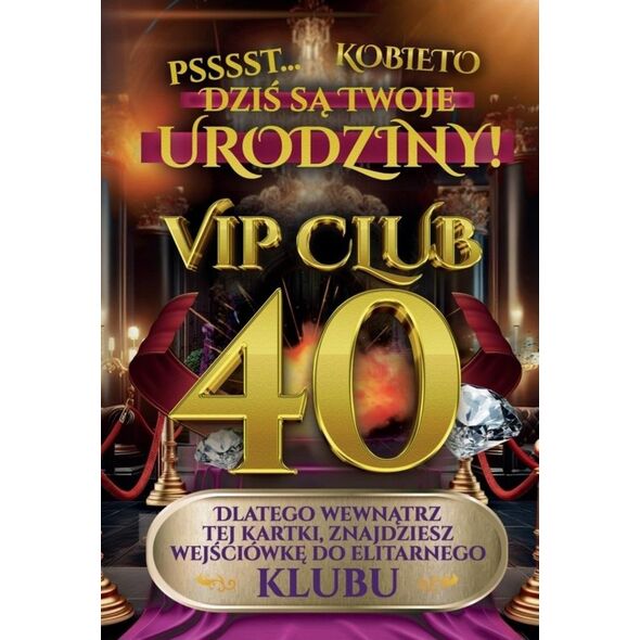 Yeku Karnet Urodziny 40 damskie