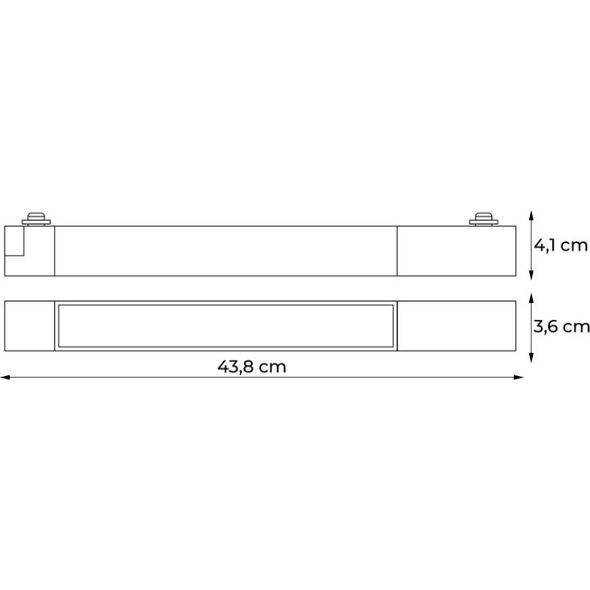 DPM Lampa szynowa LED liniowa, 20 W, 2020 lm, 4000 K, biała, X-LINE