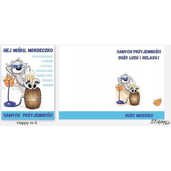 Stamp Karnet Happy B6 + koperta wzór nr 06