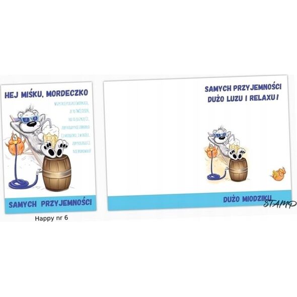 Stamp Karnet Happy B6 + koperta wzór nr 06