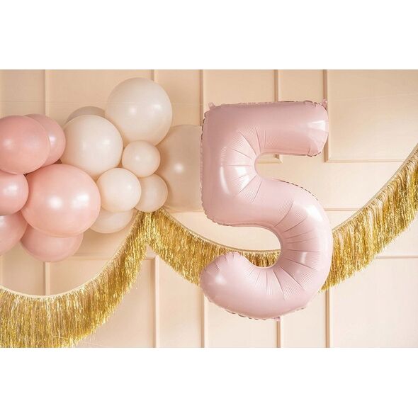 PartyDeco Balon foliowy 5 jasny różowy 72cm