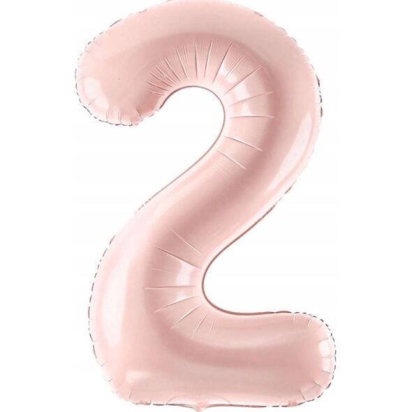 PartyDeco Balon foliowy 2 jasny różowy 72cm