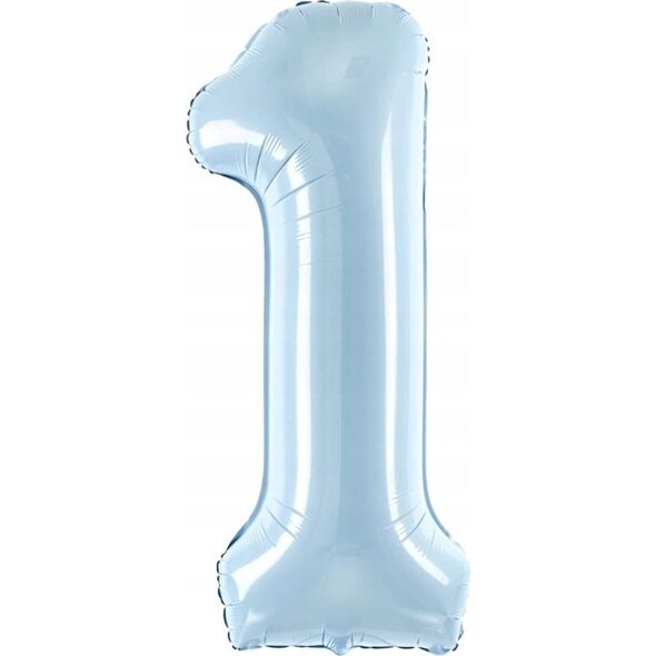 Party Deco Balon foliowy 1 jasny niebieski 72cm