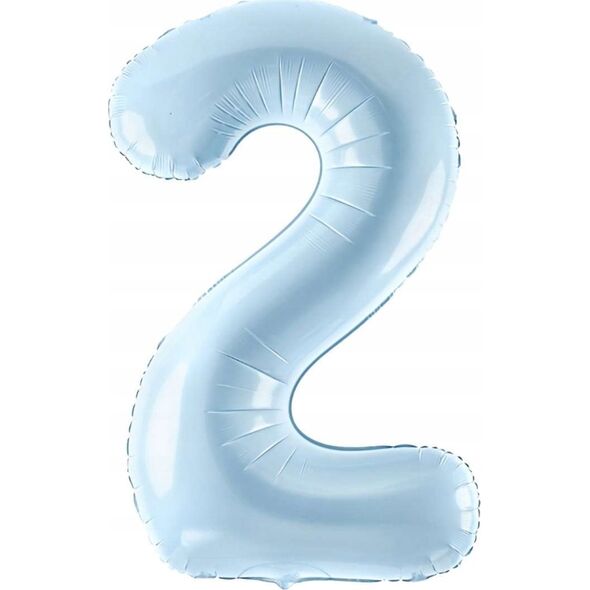 Party Deco Balon foliowy 2 jasny niebieski 72cm