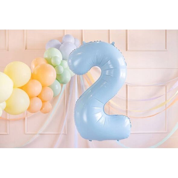 Party Deco Balon foliowy 2 jasny niebieski 72cm