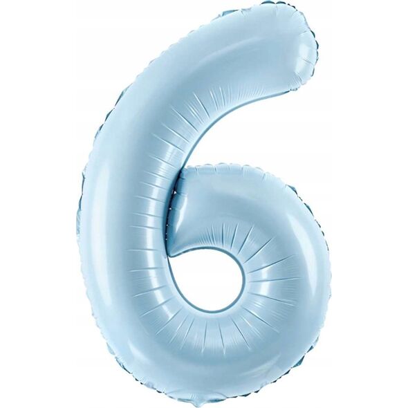 Party Deco Balon foliowy 6 jasny niebieski 72cm