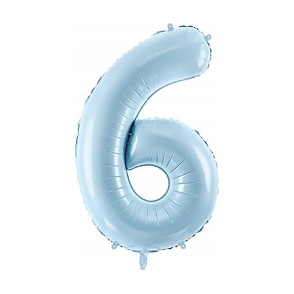 Party Deco Balon foliowy 6 jasny niebieski 72cm