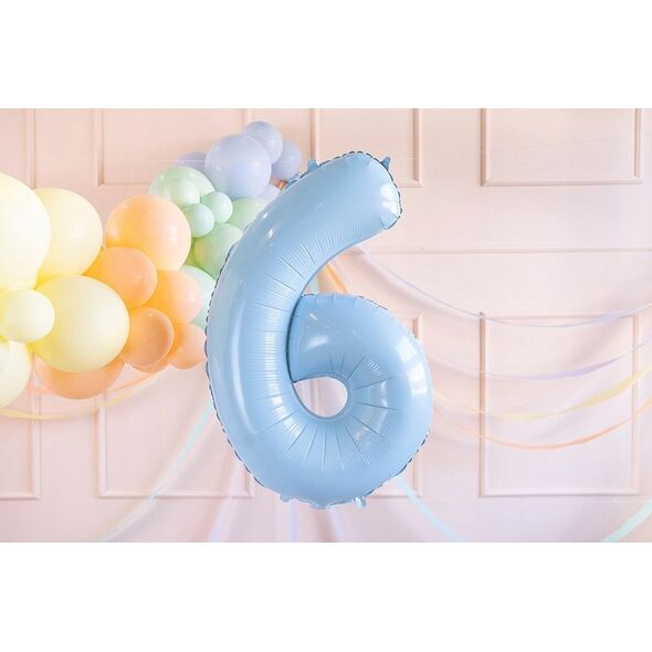 Party Deco Balon foliowy 6 jasny niebieski 72cm
