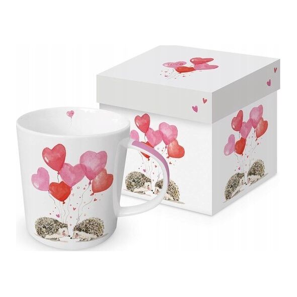 Lubiana Kubek porcelanowy Jeże z balonami 350ml