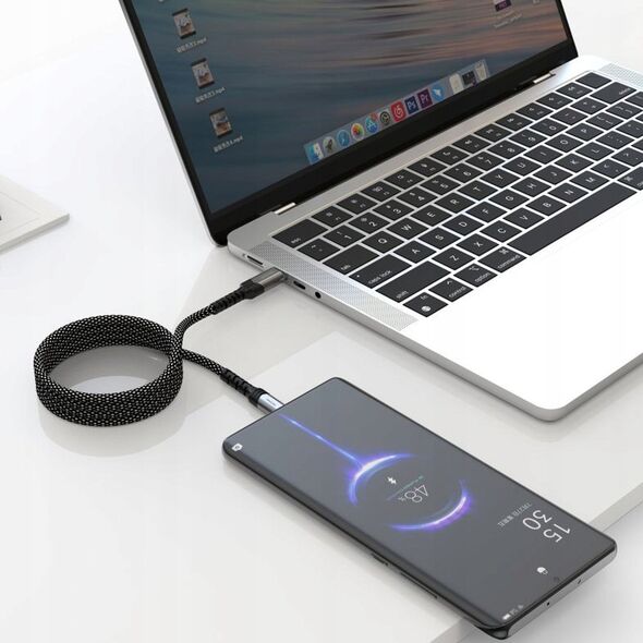 Kabel USB Swissten Magnetic Data Cable Self-Winding USB-C / Lightning 1 M