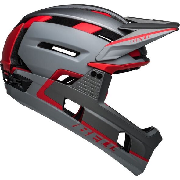 Bell Kask full face BELL SUPER AIR R Rozmiar kasku: M(55-59 cm), Wybierz kolor: Matte Grey Red