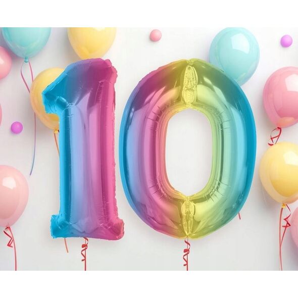 GoDan Balon foliowy cyfra 1 tęczowa Smart 92cm