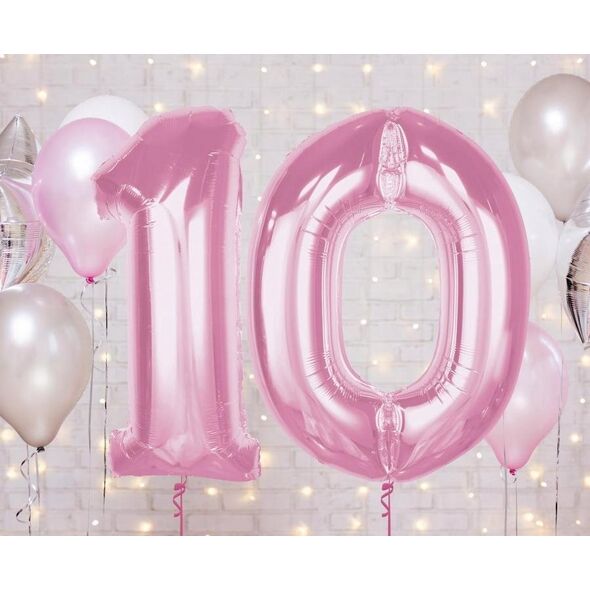 GoDan Balon foliowy cyfra 1 jasnoróżowa Smart 92cm
