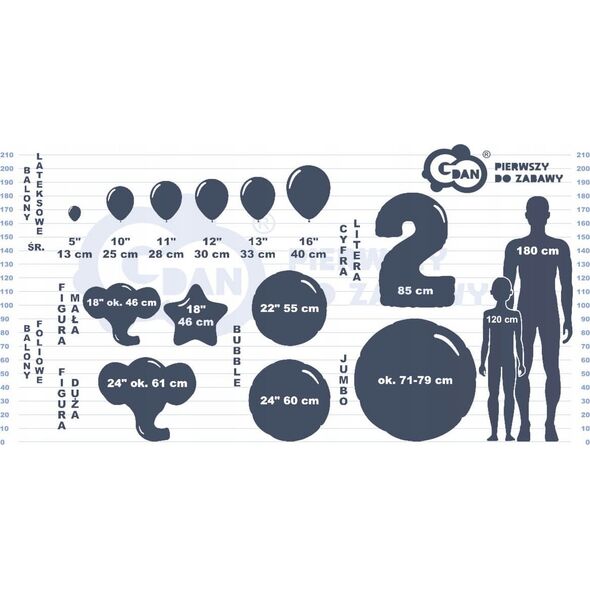GoDan Balon foliowy cyfra 1 jasnoróżowa Smart 92cm