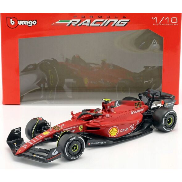 Bburago Ferrari Racing F1-75 2022 #55 Sainz1:18 BBURAGO