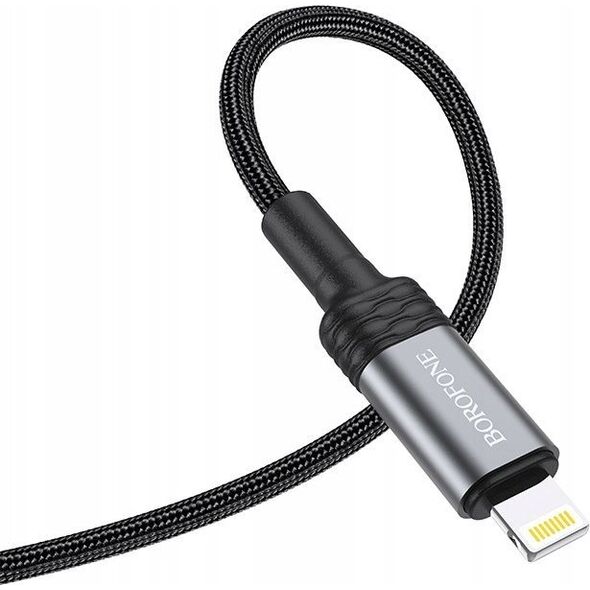 Kabel USB Borofone Borofone Kabel BU30 Lynk Smart power-off - Typ C na Lightning - PD 20W 1,2 metra czarny
