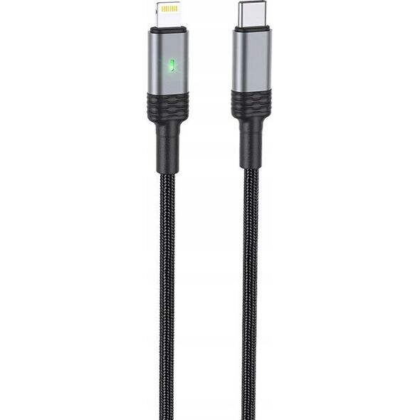 Kabel USB Borofone Borofone Kabel BU30 Lynk Smart power-off - Typ C na Lightning - PD 20W 1,2 metra czarny