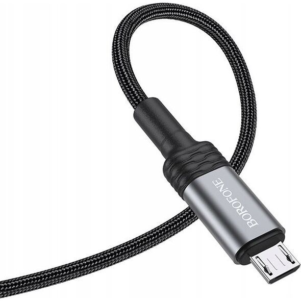Kabel USB Borofone Borofone Kabel BU30 Lynk Smart power-off - USB na Micro USB - 2,4A 1,2 metra czarny