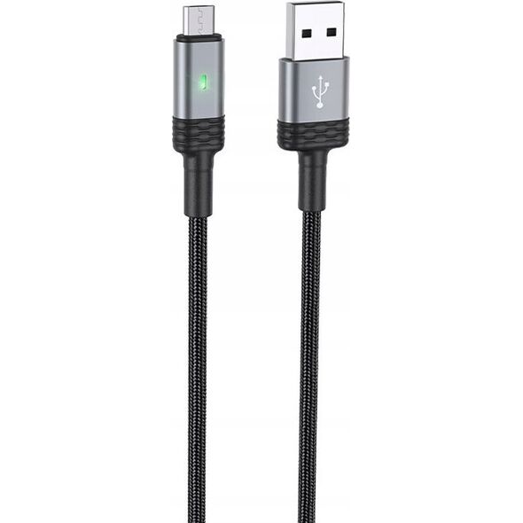 Kabel USB Borofone Borofone Kabel BU30 Lynk Smart power-off - USB na Micro USB - 2,4A 1,2 metra czarny