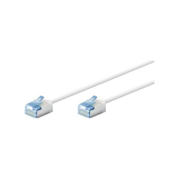 Goobay Ultra-elastyczny CAT 6A kabel krosowy, slim, U/FTP, biały - Długość kabla 10 m