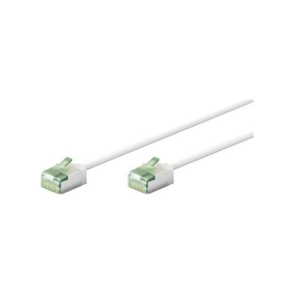 Goobay Ultra-elastyczny CAT 8.1 kabel krosowy, slim, U/FTP, biały - Długość kabla 0.25 m