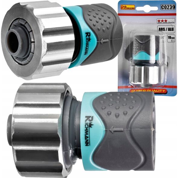 Richmann Hose connection ABS/ALU 3/4" Stop-system