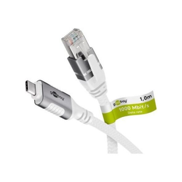 Kabel USB Goobay Kabel Ethernet USB-C™ 3.1 do RJ45, 1 m - Długość kabla 1 m