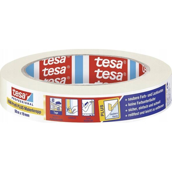 Tesa tesa PREMIUM 04306-00042-02 Kreppband krepp® Beige (L x B) 50 m x 19 mm 1 St. (04306-00042-02)
