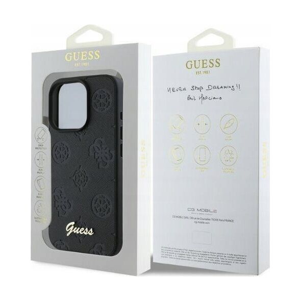 Guess Guess GUHCP16LG4GFGR iPhone 16 Pro 6.3" czarny/black hardcase 4G Classic