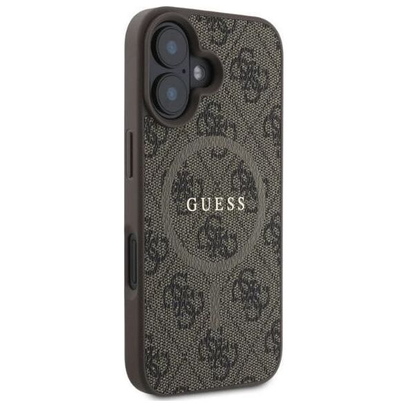 Guess Guess GUHMP16SG4GFRW iPhone 16 6.1" brązowy/brown hardcase 4G Ring Classic Logo MagSafe