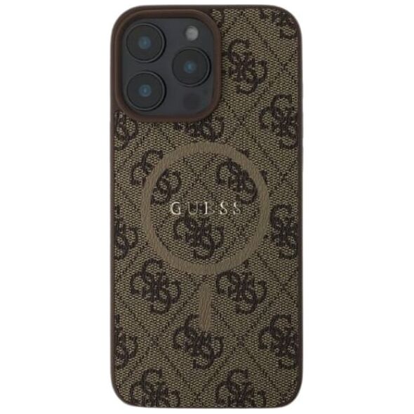 Guess Guess GUHMP16SG4GFRW iPhone 16 6.1" brązowy/brown hardcase 4G Ring Classic Logo MagSafe
