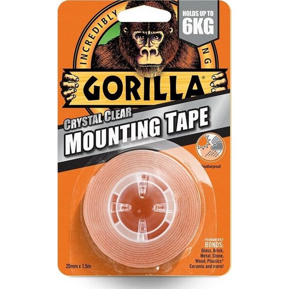 Gorilla Sports Gorilla tape Mounting Clear 1.5m