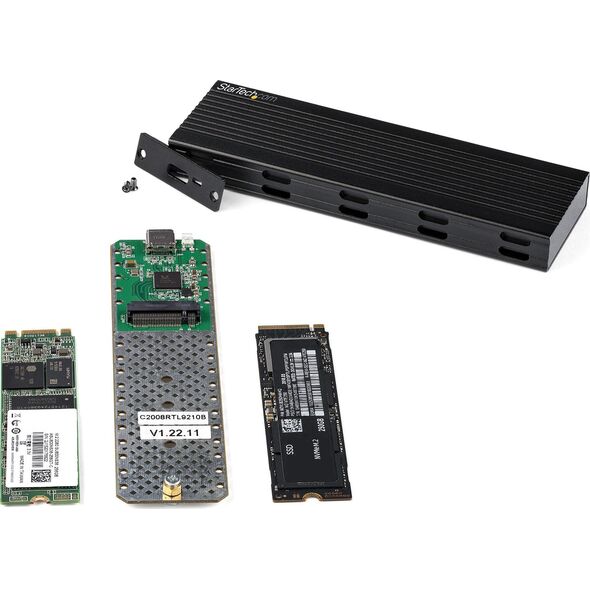 Kieszeń StarTech StarTech SM2E1BMU31C obudowa do dysków twardych Obudowa SSD Czarny M.2