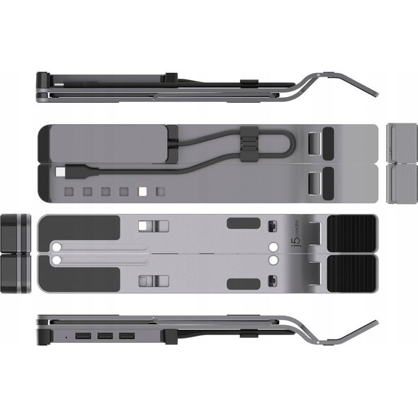 j5create j5create JTS223 Przewodowa USB 3.2 Gen 1 (3.1 Gen 1) Type-C Szary