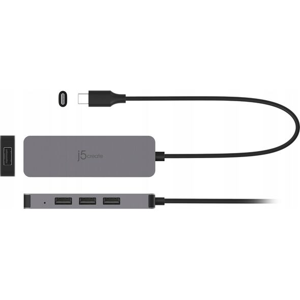 j5create j5create JTS223 Przewodowa USB 3.2 Gen 1 (3.1 Gen 1) Type-C Szary