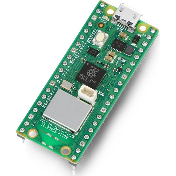 Raspberry Pi Raspberry Pi Pico WH - RP2040 ARM Cortex M0+ CYW43439 - WiFi - ze złączami}