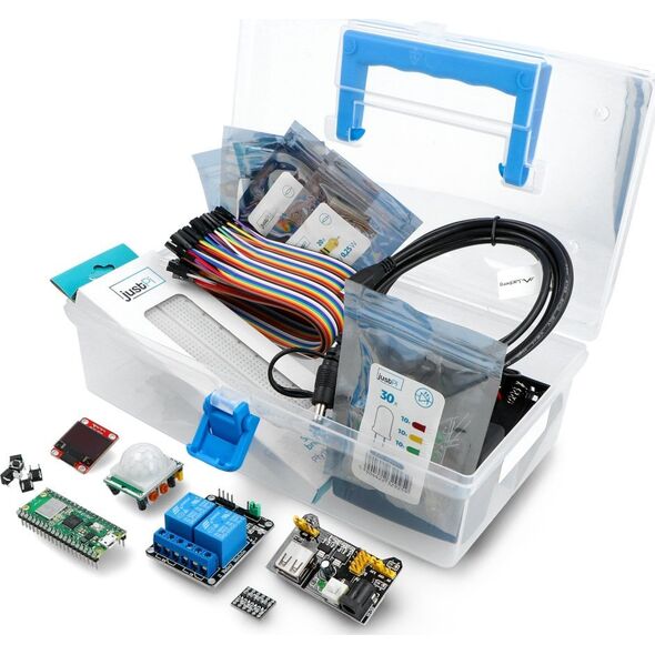 Raspberry Pi Zestaw z Raspberry Pi Pico W ze złączami}