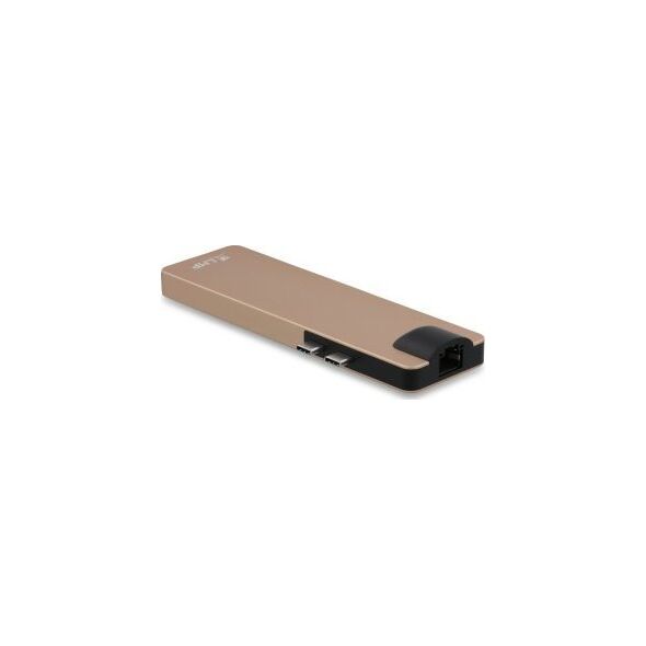 HUB USB LMP USB-C Compact Dock 4K 8 Port, HDMI, Mini-DP, Eth., USB 3.0, SD/microSD, USB-C, Alu., gold *New
