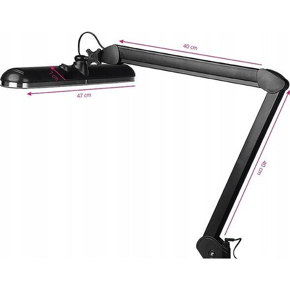 Activeshop Lampa warsztatowa led Elegante 801-s z imadełkiem standard czarna